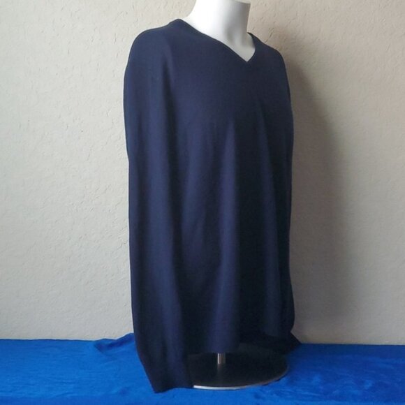 XL Brooks Brothers Extra Fine Merino Wool Crewneck Sweater navy blue - Picture 4 of 15